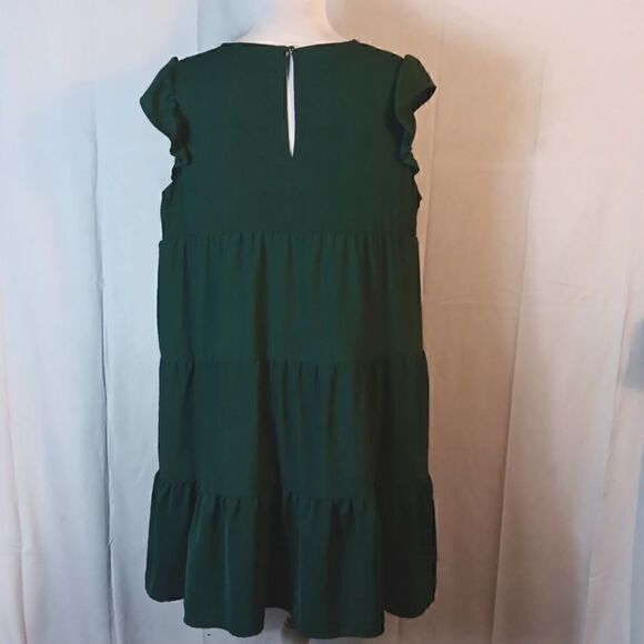 Kirundo Green Aline Swing Tier Dress - Picture 6 of 9